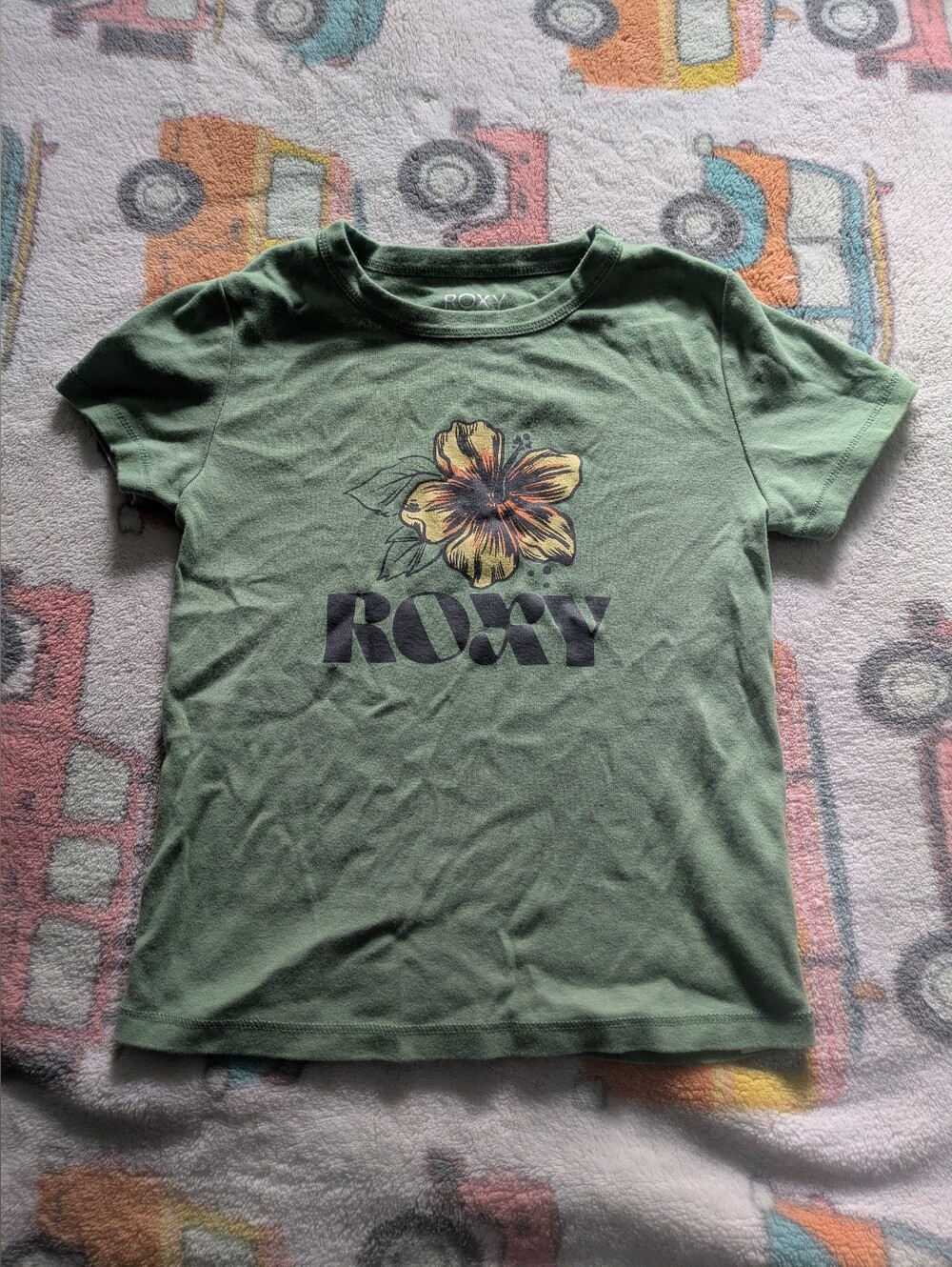 Roxy Women's Green Baby Tee - Picture 1 of 4